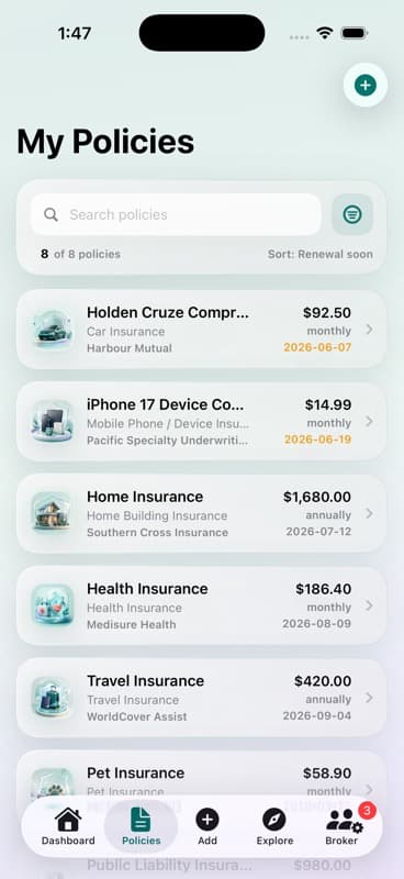 Client policy list